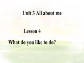 冀教版英語（2024） 七年級上冊 Unit 3 Lesson 4 What do you like to do課件