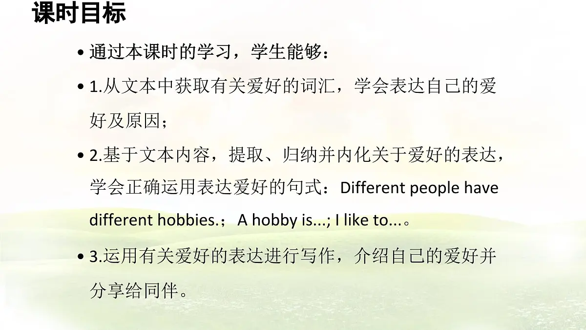冀教版英语（2024） 七年级上册 Unit 3 Lesson 4 What do you like to do课件第2页