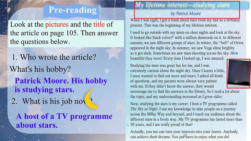 Unit 8 Follow your interests：Section 1 Reading 课件 2024-2025学年沪教版七年级英语下册第8页