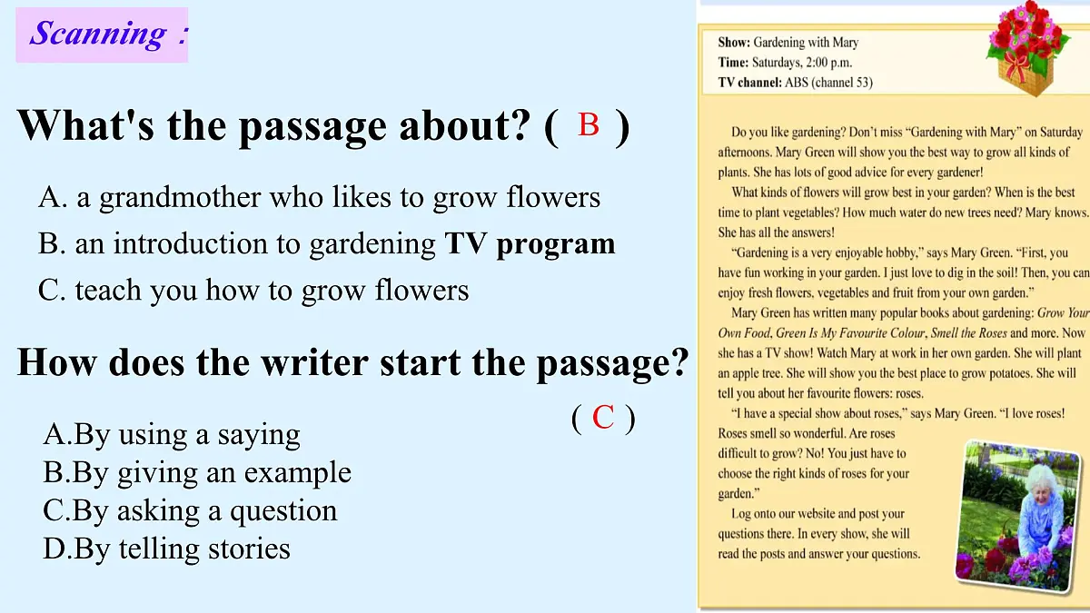 Unit 8 I love nature! Lesson 2 Gardening with Mary 课件 2024-2025学年冀教版英语七年级下册第7页