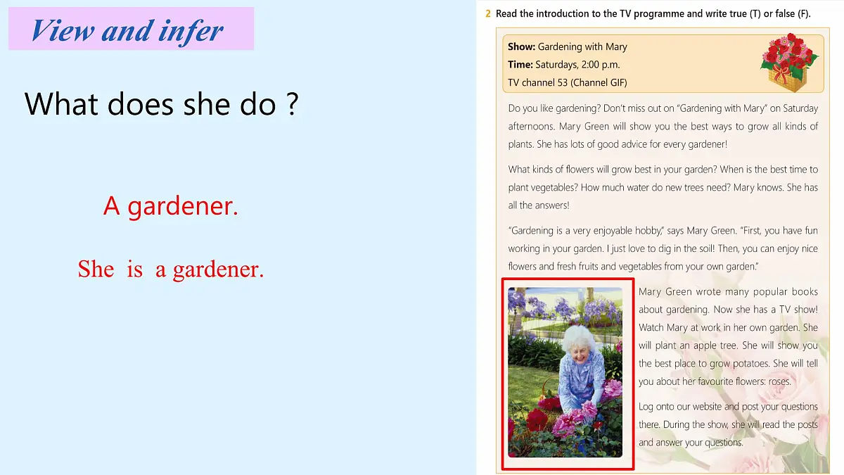 Unit 8 I love nature! Lesson 2 Gardening with Mary 课件 2024-2025学年冀教版英语七年级下册第8页