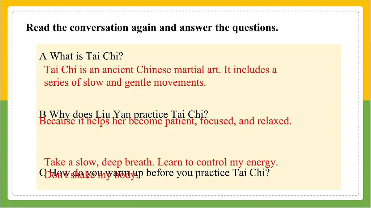 Unit 7 lesson 6 Tai Chi 课件 2024-2025学年冀教版英语七年级下册第7页
