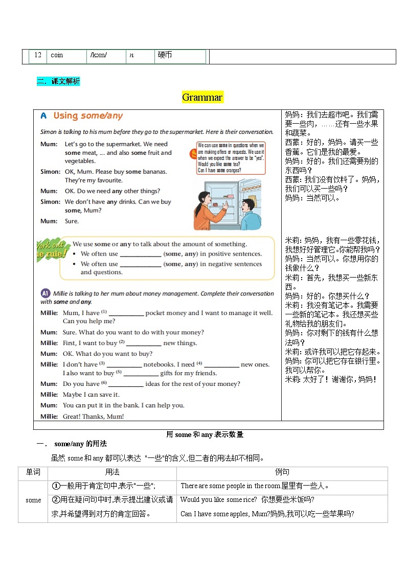 第14讲 Unit 7 Be wise with money（Grammar-Integration）（知识全梳理&考点精准练）（原卷版）第2页