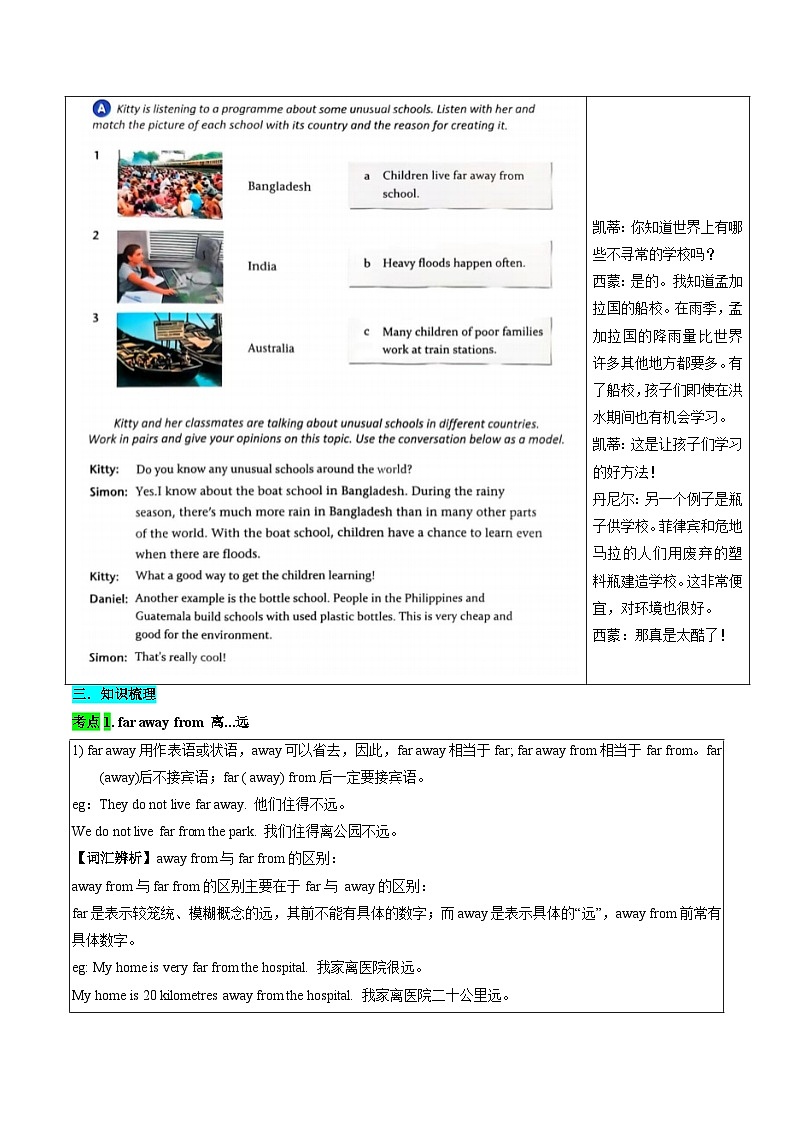 第03讲 Unit 2 School life（Welcome to the unit-Reading）（知识全梳理&考点精准练）（解析版）第2页