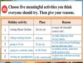 人教版（2024）英語(yǔ)八年級(jí)上冊(cè) Unit 1 Happy Holiday 第6課時(shí)（Project & Reading Plus）（課件+素材）