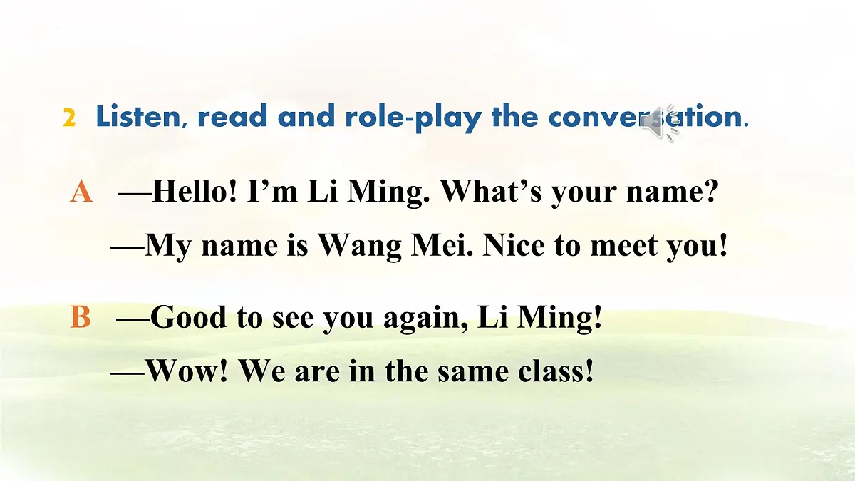 冀教版英语（2024） 七年级上册 Unit 1 New school, new beginning Lesson 1 课件第8页