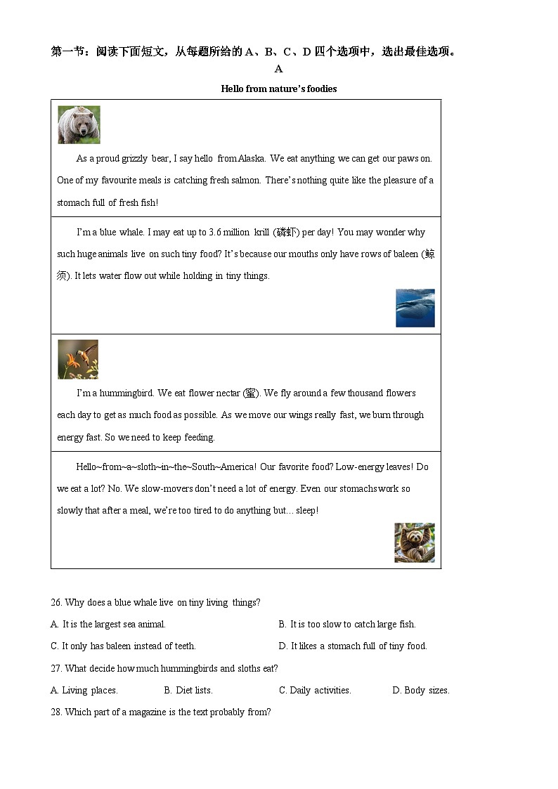 2025年江苏省连云港市中考英语真题(含答案)第3页