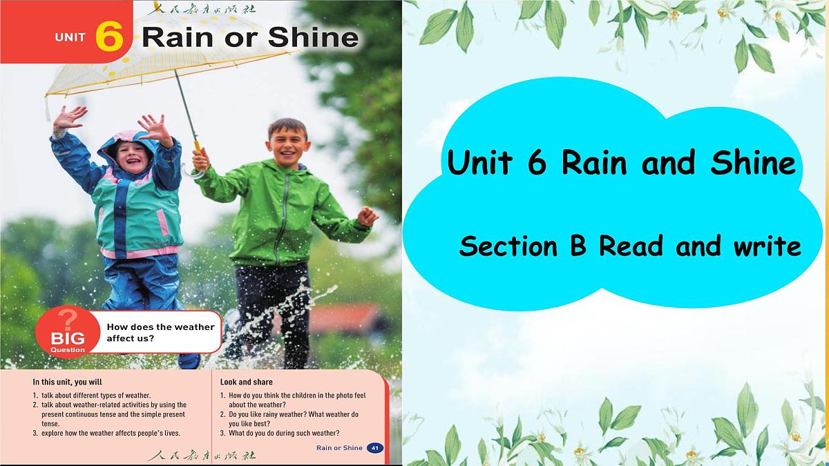 Unit 6 Rain or Shine  Section B Read and write 课件-2024-2025学年人教版英语七年级下册第1页