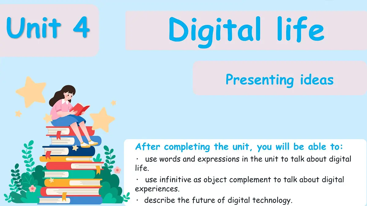 Unit 4 Digital life Presenting ideas（教学课件）-初中英语外研版（2024）八年级上册第1页