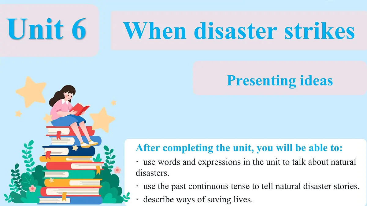 Unit 6 When disaster strikes Presenting ideas（教学课件）-初中英语外研版（2024）八年级上册第1页