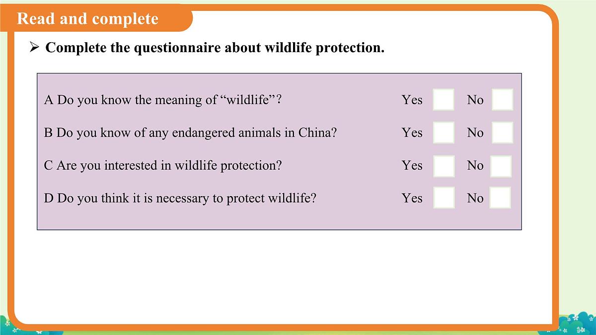 Unit 8 I love nature! Lesson 3 课件 英语冀教版（2024）七年级下册第5页