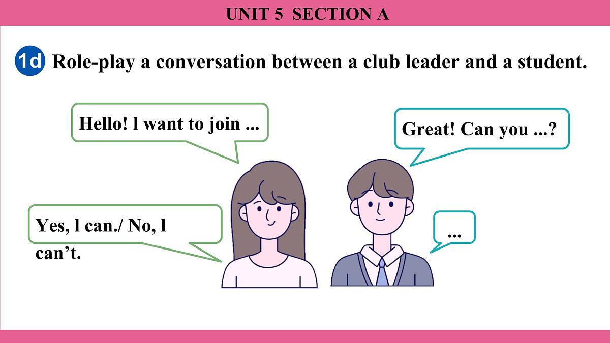 2025秋人教版(2024)英语七年级上册上课课件 Unit5 Fun Clubs Section A第5页