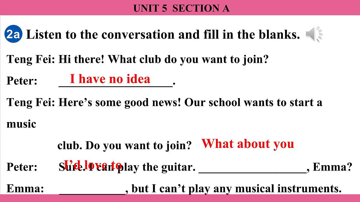 2025秋人教版(2024)英语七年级上册上课课件 Unit5 Fun Clubs Section A第8页