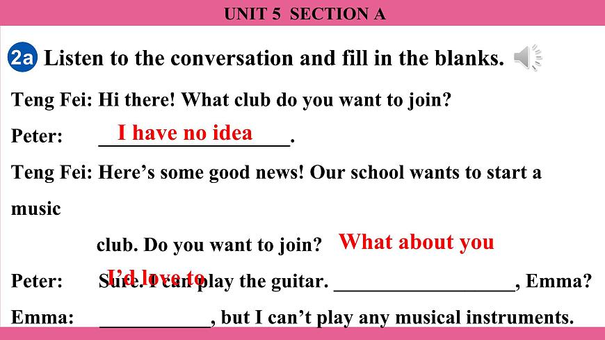 2025秋人教版(2024)英语七年级上册上课课件 Unit5 Fun Clubs Section A第8页