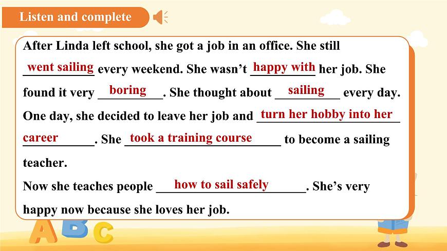 Unit 8 Follow your interests 第2课时Listening课件 英语沪教牛津版（2024）七年级下册第8页