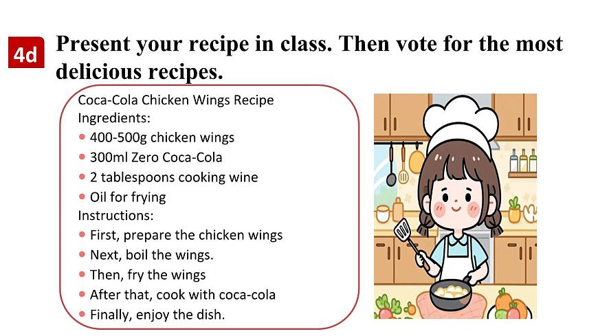 人教版（2024）英语八年级上册 Unit 5 What a Delicious Meal! 第5课时 Section B 4a—4d（课件）第8页