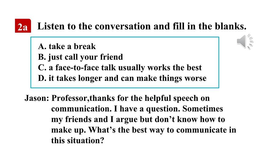 人教版（2024）英语八年级上册 Unit 8 Let's Communicate!第2课时 Section A 2a—2d（课件）第5页