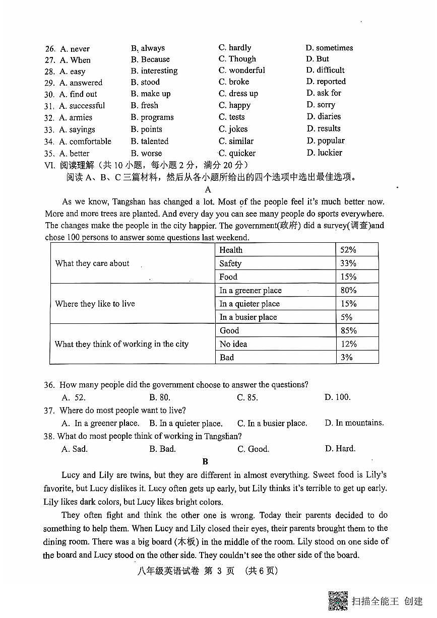 2024八年级英语第3页