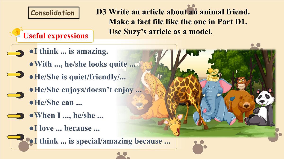 新译林版初中英语7年级下册Unit 5 Animal friends Integration 2 课件第8页