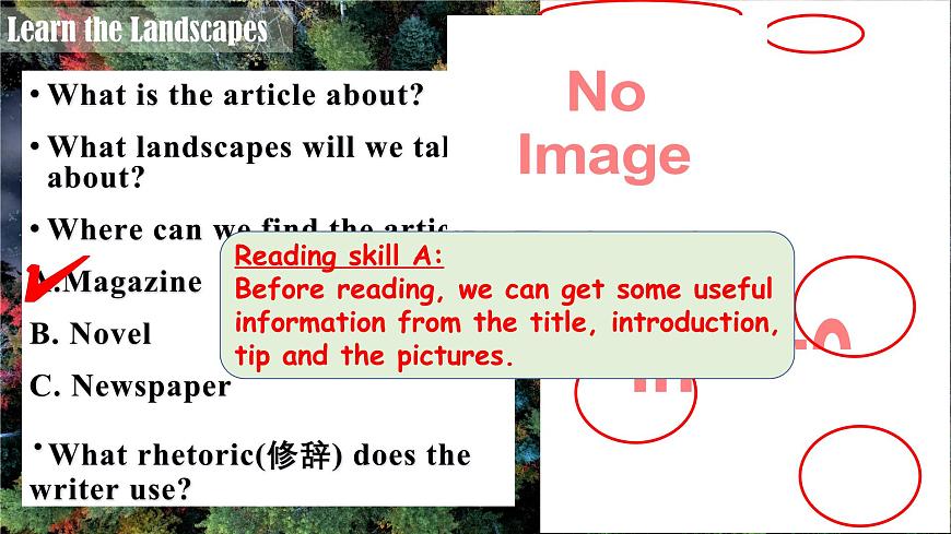 新译林版初中英语7年级下册Unit6 Beautiful landscapes Reading 1 课件第4页