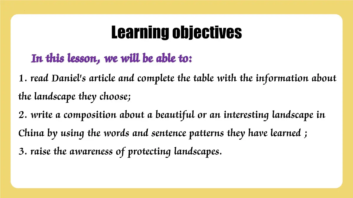 新译林版初中英语7年级下册Unit6 Beautiful landscapes Integration 2 课件第2页