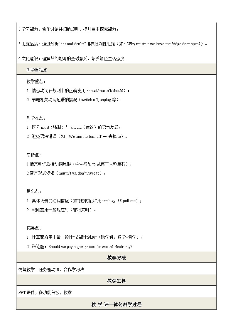 Unit 6 Electricity everywhere第4课时Writing教学设计第2页