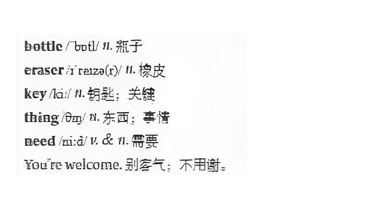 初中  英语  人教版（2024）  七年级上册Starter 预备篇 Starter Unit 2 Keep Tidy! Section A  课件第4页