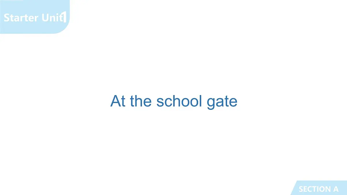 初中 英语 人教版（2024） 七年级上册Starter 预备篇 Starter Unit 1 Hello! Section A 课件第3页