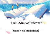 人教版（2024）英语八年级上册 Unit 3 Same or Different SectionA 1a-Prounciation（课件）