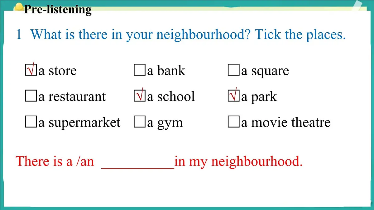 Unit 5 Lesson 1 My neighbourhood 课件 2025-2026学年冀教版英语七年级下册第7页