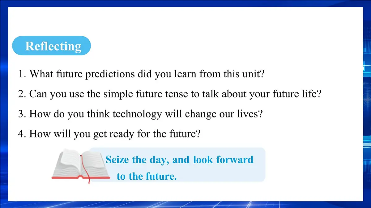 人教版（2024）英语八年级上册 Unit 7 When Tomorrow Comes Section B（Project~Reflecting） （课件）第7页