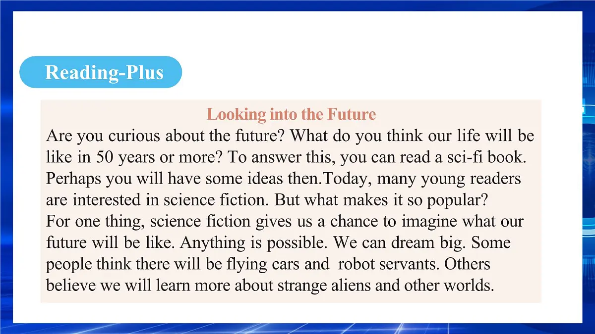 人教版（2024）英语八年级上册 Unit 7 When Tomorrow Comes Section B（Project~Reflecting） （课件）第8页