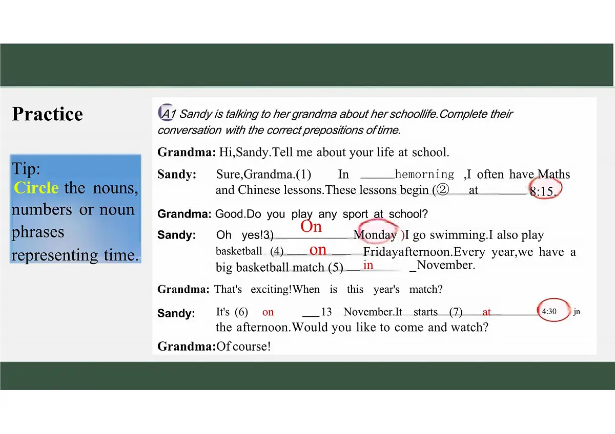 新译林版初中英语七年级上册 7A U4 School days Grammar 课件第7页