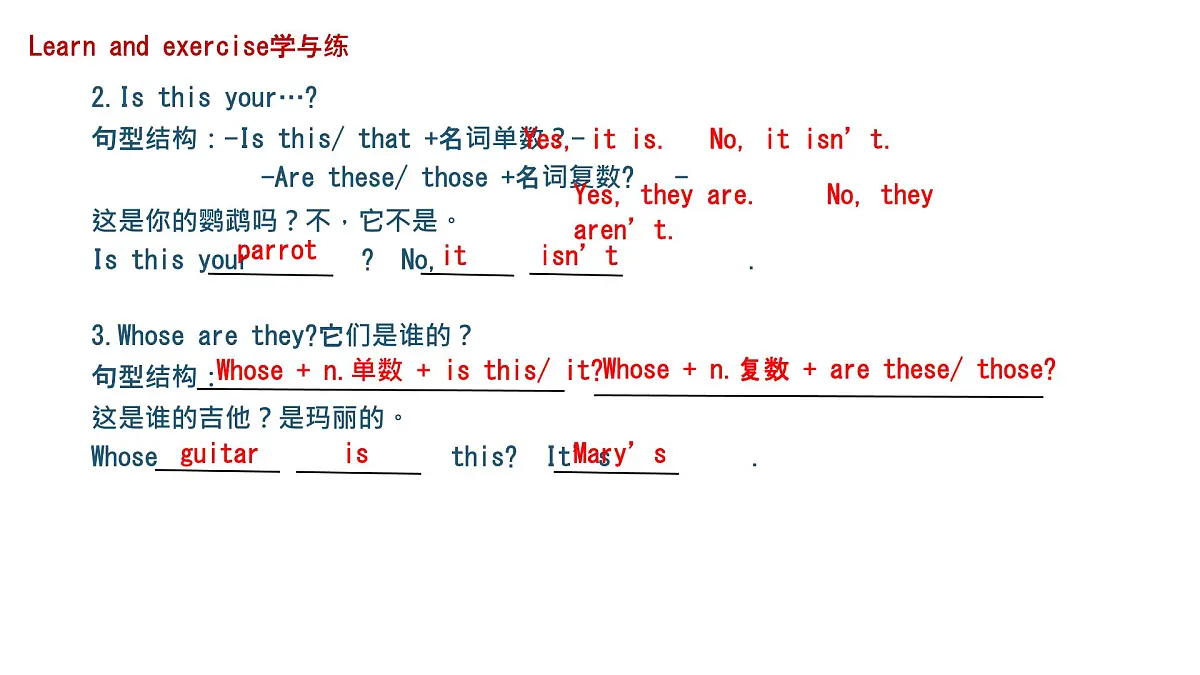 初中 英语 人教版（2024） 七年级上册Unit 2 We're Family! 期末复习课件第6页