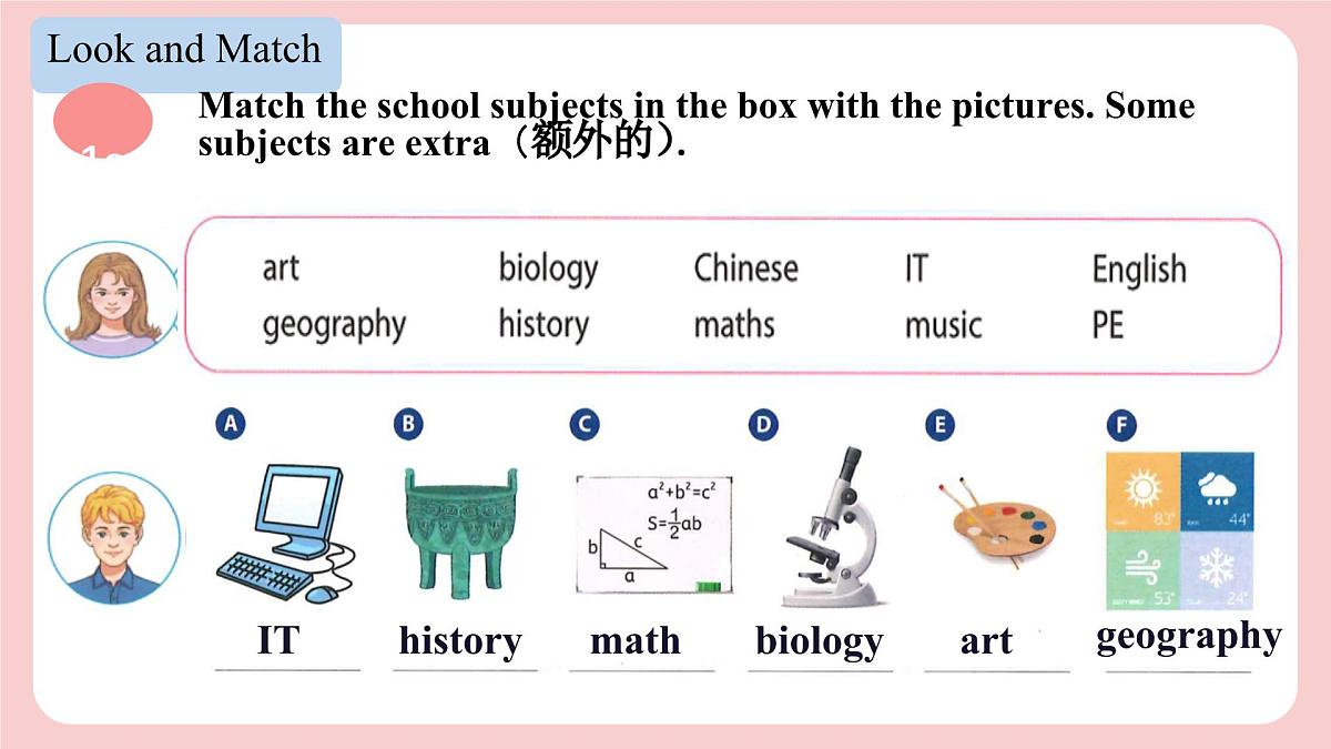 初中 英语 人教版（2024） 七年级上册Unit 4 My Favourite Subject Section A 课件第7页