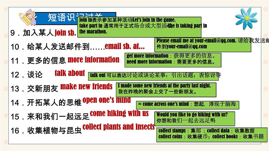 初中  英语  人教版（2024）  七年级上册Unit 5 Fun Clubs 单元知识点过关 课件第8页