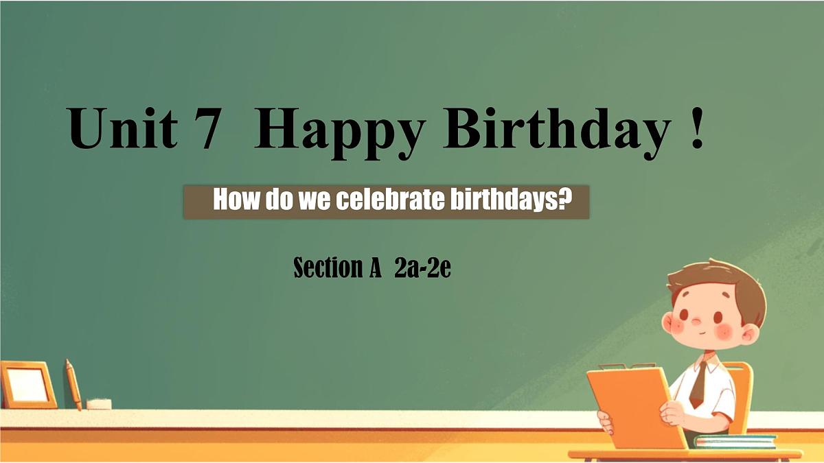初中 英语 人教版（2024） 七年级上册Unit 7 Happy Birthday! Section A 课件第1页