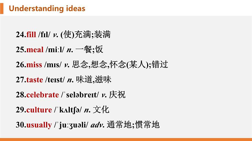 学案 2025 新外研七上 U4 Understanding ideas 知识点汇总PPT版（可编辑）第6页
