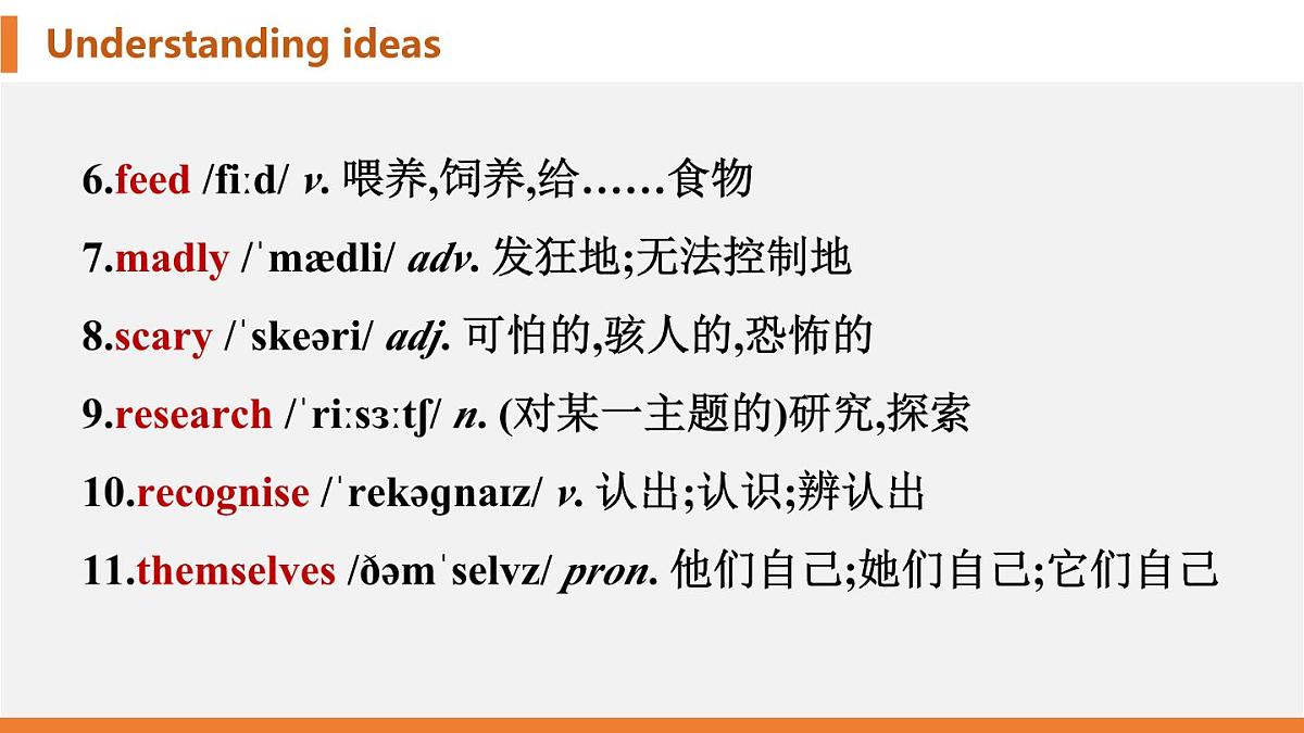 学案 2025 新外研七上 U5 Understanding ideas 知识点汇总PPT版（可编辑）第3页