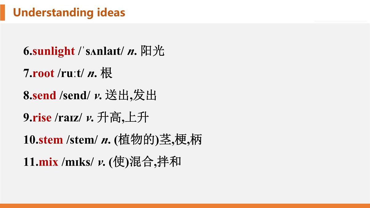 学案 2025 新外研七上 U6 Understanding ideas 知识点汇总PPT版（可编辑）第3页