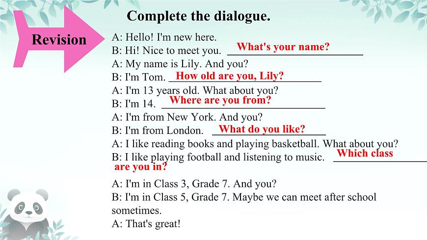 新仁爱初中英语七年级上册Unit1 Lesson 6 Oralcommunication课件第4页