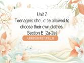 人教版新目標(biāo)英語九上Unit7《Teenagers should be allowed to choose their own clothes.》Section B 2a-2e課件+導(dǎo)學(xué)案+分層練習(xí)（含解析）+素材