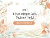 人教版新目標(biāo)英語九上Unit 8 《It must belong to Carla.》 Section A 3a-3c課件+導(dǎo)學(xué)案+分層練習(xí)（含解析）+素材