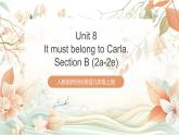 人教版新目標(biāo)英語九上Unit 8 《It must belong to Carla.》Section B 2a-2e課件+導(dǎo)學(xué)案+分層練習(xí)（含解析）+素材