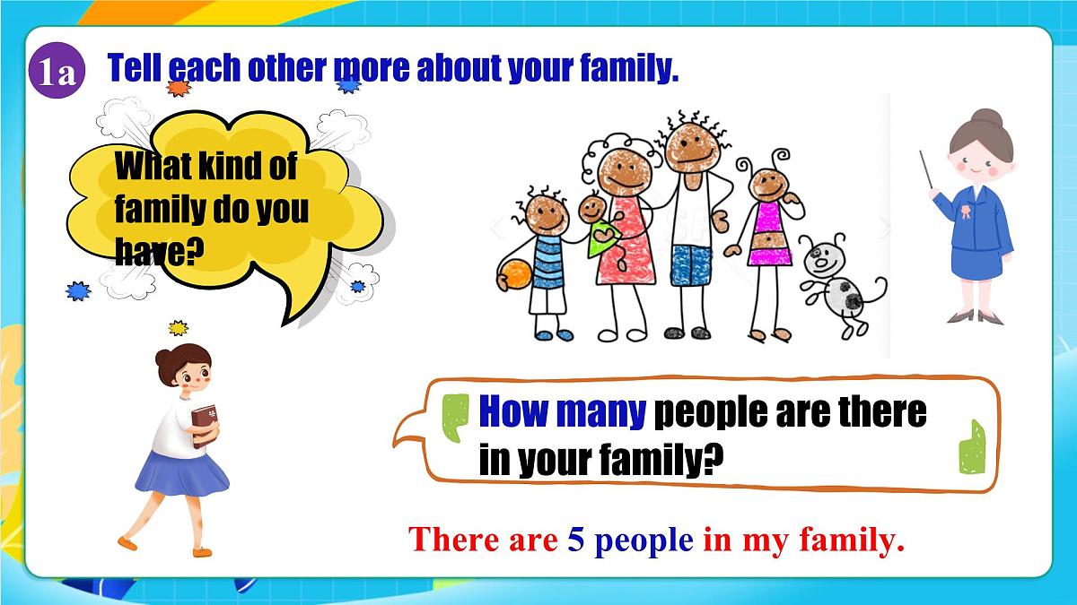 人教版英语七年级上册Unit 2《 We're family! 》SectionB 1a-2b课件第5页