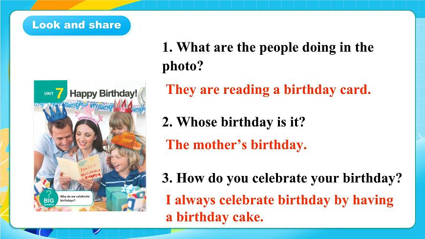 人教版英语七年级上册Unit 7 《Happy Birthday! 》 SectionA  1a-1d课件第4页