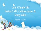 沪教牛津版（六三制三起）英语九上 Unit3《Family life》第5课时 More practice Culture corner& Study skills 课件+教案
