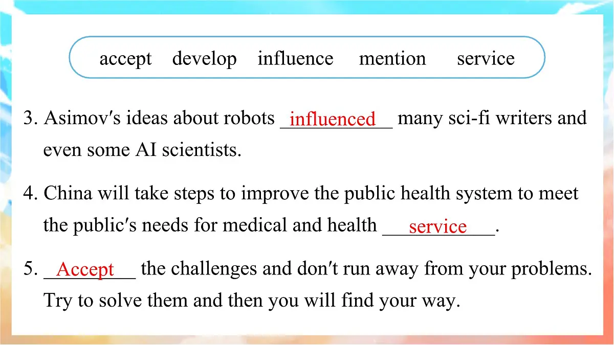 人教版（2024）英语八年级上册 Unit 7 When Tomorrow Comes Section B(2a—2c)（课件）第4页