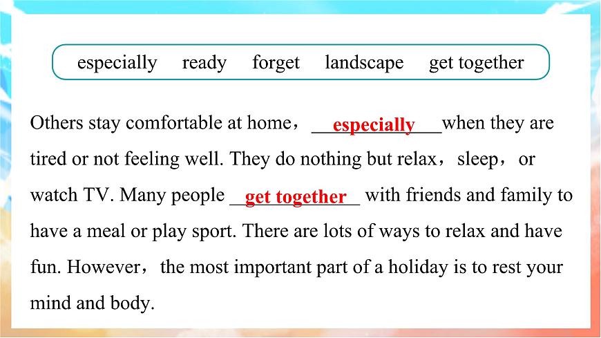 人教版（2024）英语八年级上册  Unit 1 Happy Holiday Section B(2a—2c)（课件）第7页