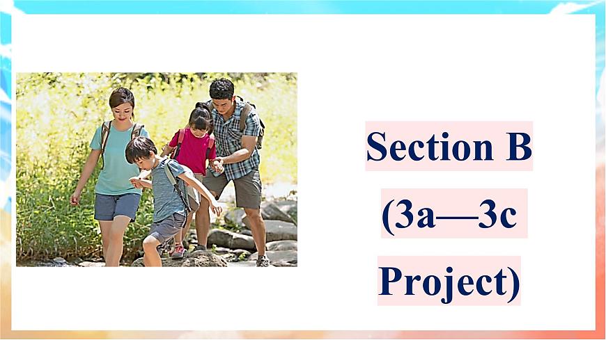 人教版（2024）英语八年级上册  Unit 1 Happy Holiday Section B(3a—3c Project)（课件）第1页